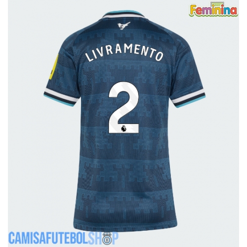 Camisa de time de futebol Newcastle United Tino Livramento #2 Replicas 2º Equipamento Feminina 2026-27 Manga Curta
